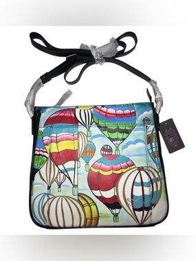 Sharif Hot Air Balloon Crossbody Bag - Blue, Red, Green, Pink